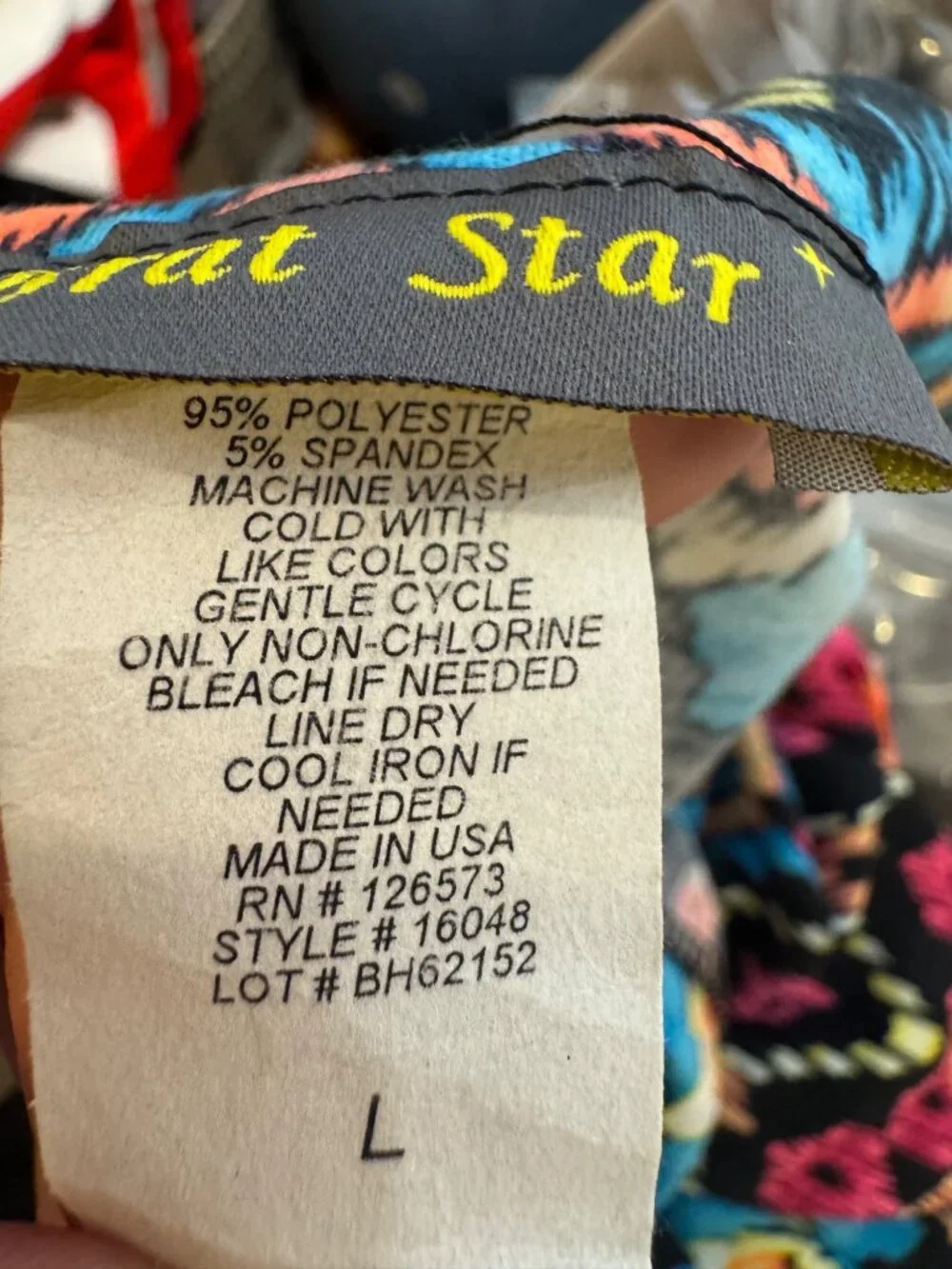 Brat Star Womens Maxi Skirt Geometric Pattern Elastic Waist Multicolor Size L - Picture 4 of 7